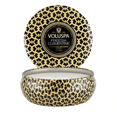 Freesia Clementine 3 Wick Tin Candle 40timer