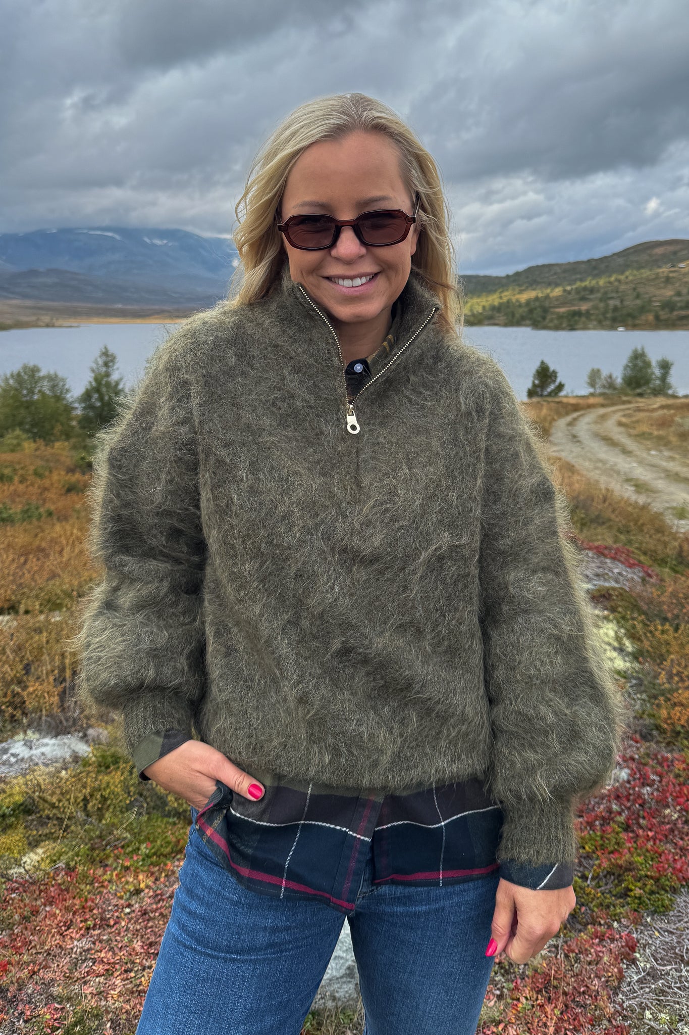 Li Chunky Sweater Moss Green