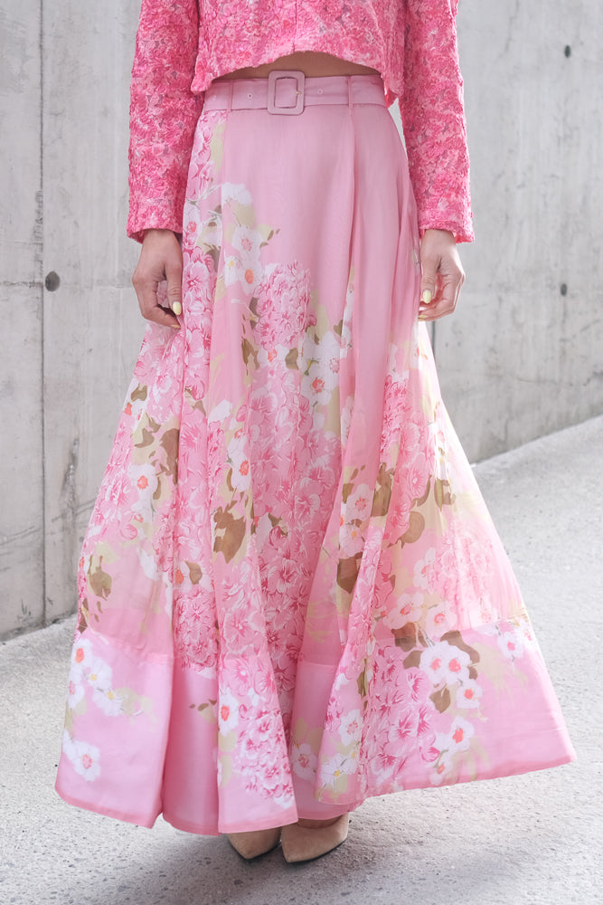 Organza Maxi Skirt Cherry Blossom