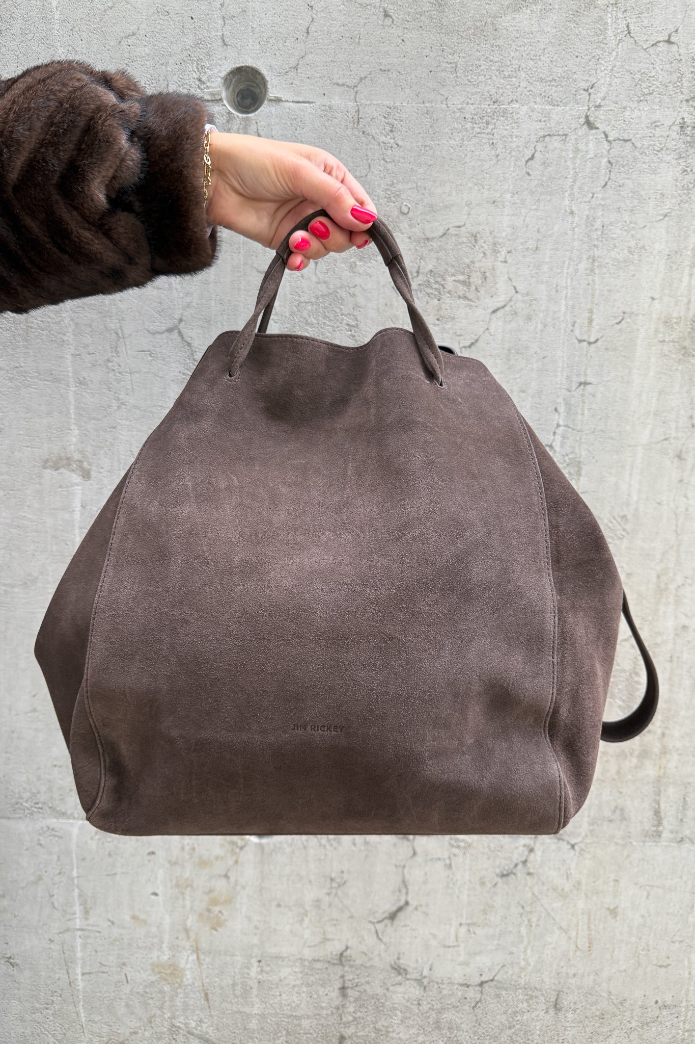 Sac Large Suede Truffle