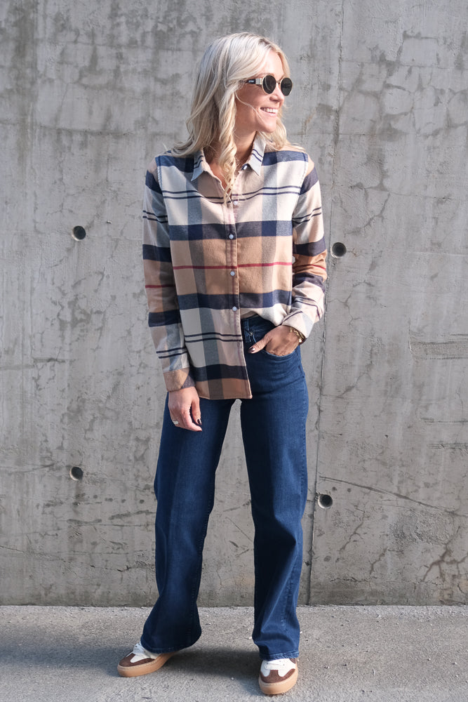 Anna Shirt Hessian Tartan