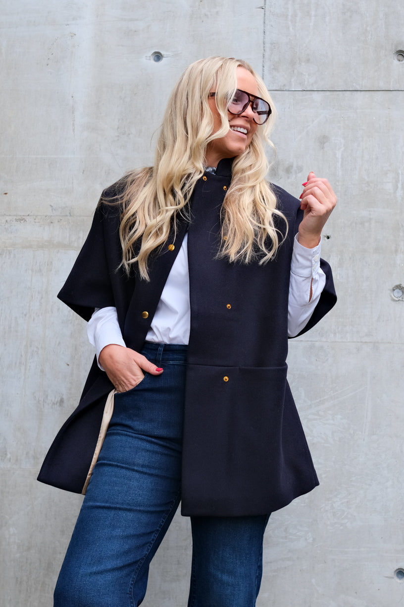 Short Mok Coat Navy