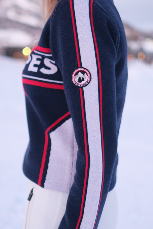 Les Alpes Star Sweater Navy