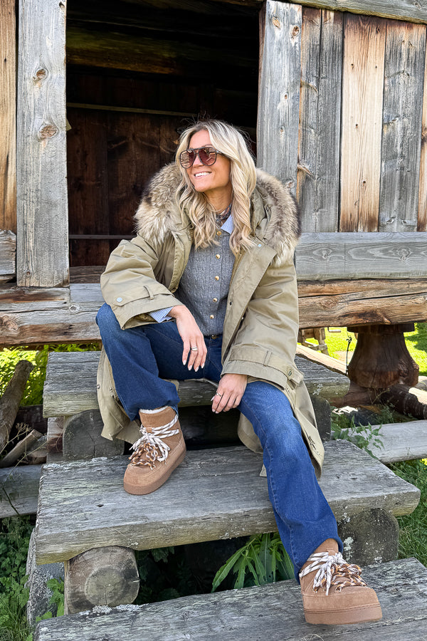 Padded Maxi Parkas Green