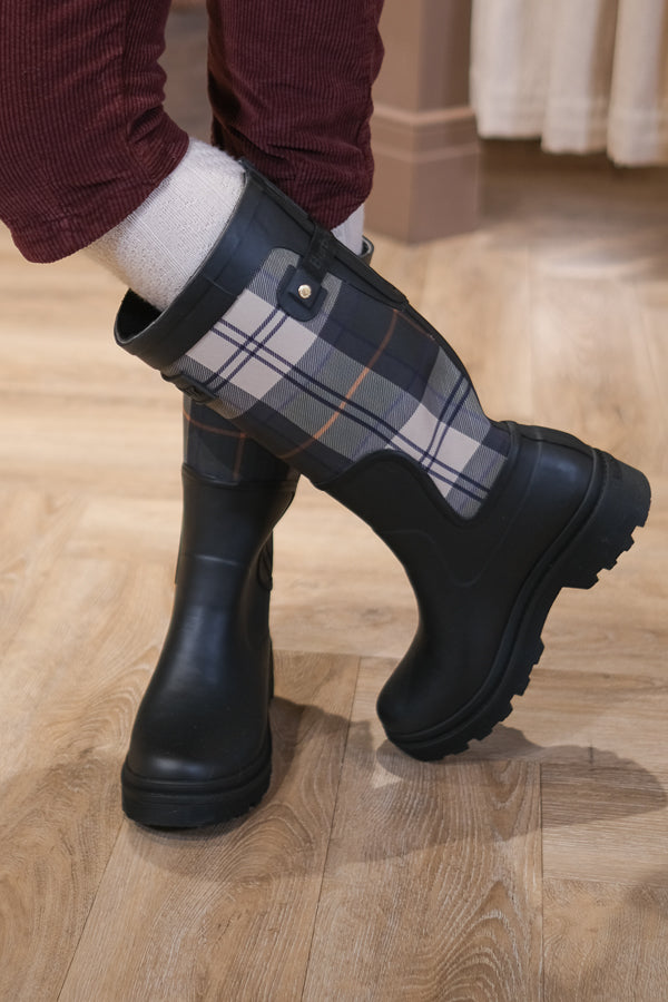 Dena Tall Welly Boots Black