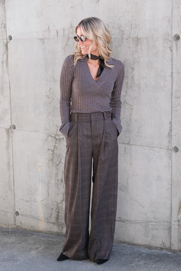 Maelle Trousers Brown Check
