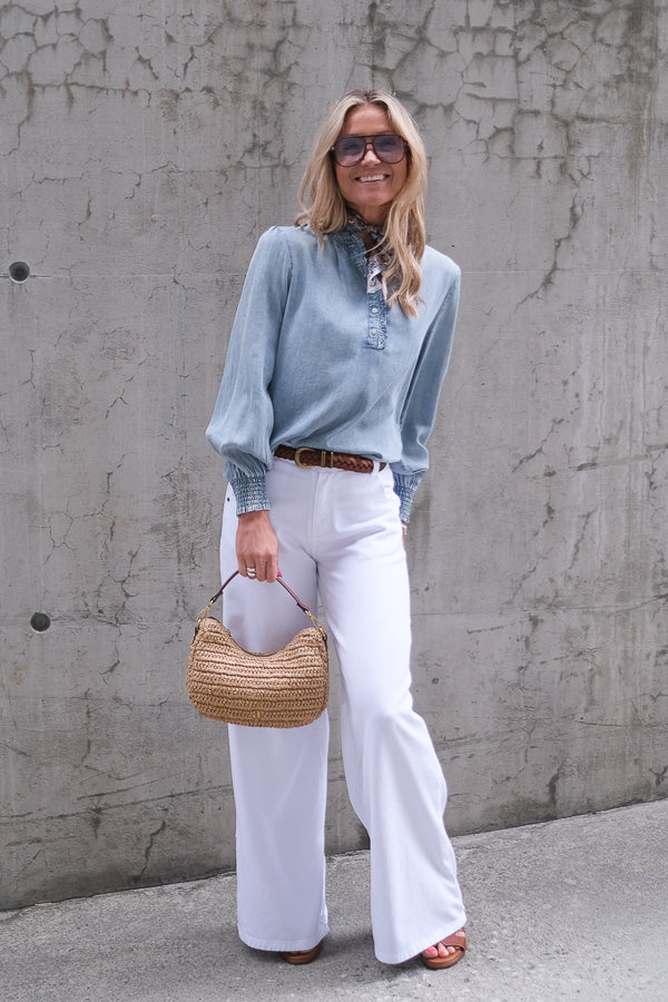Kimmy Blouse Washed Blue