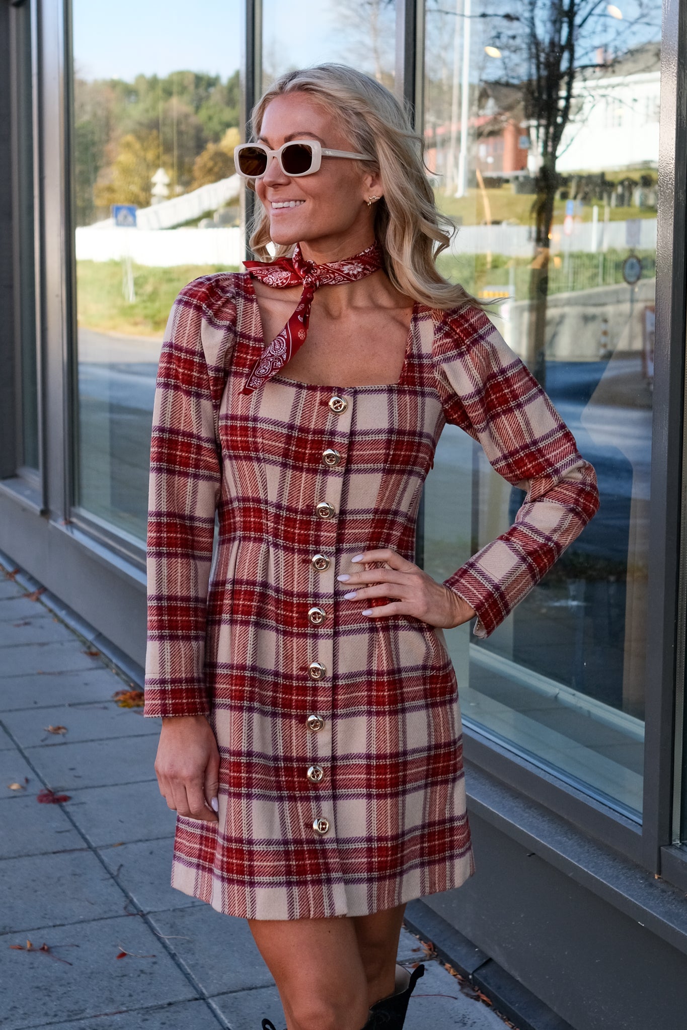 Tailored Mini Dress Checks