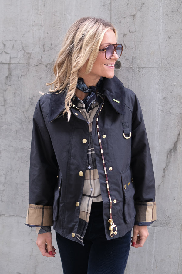 Icons Modern Spey Waxed Jacket Navy