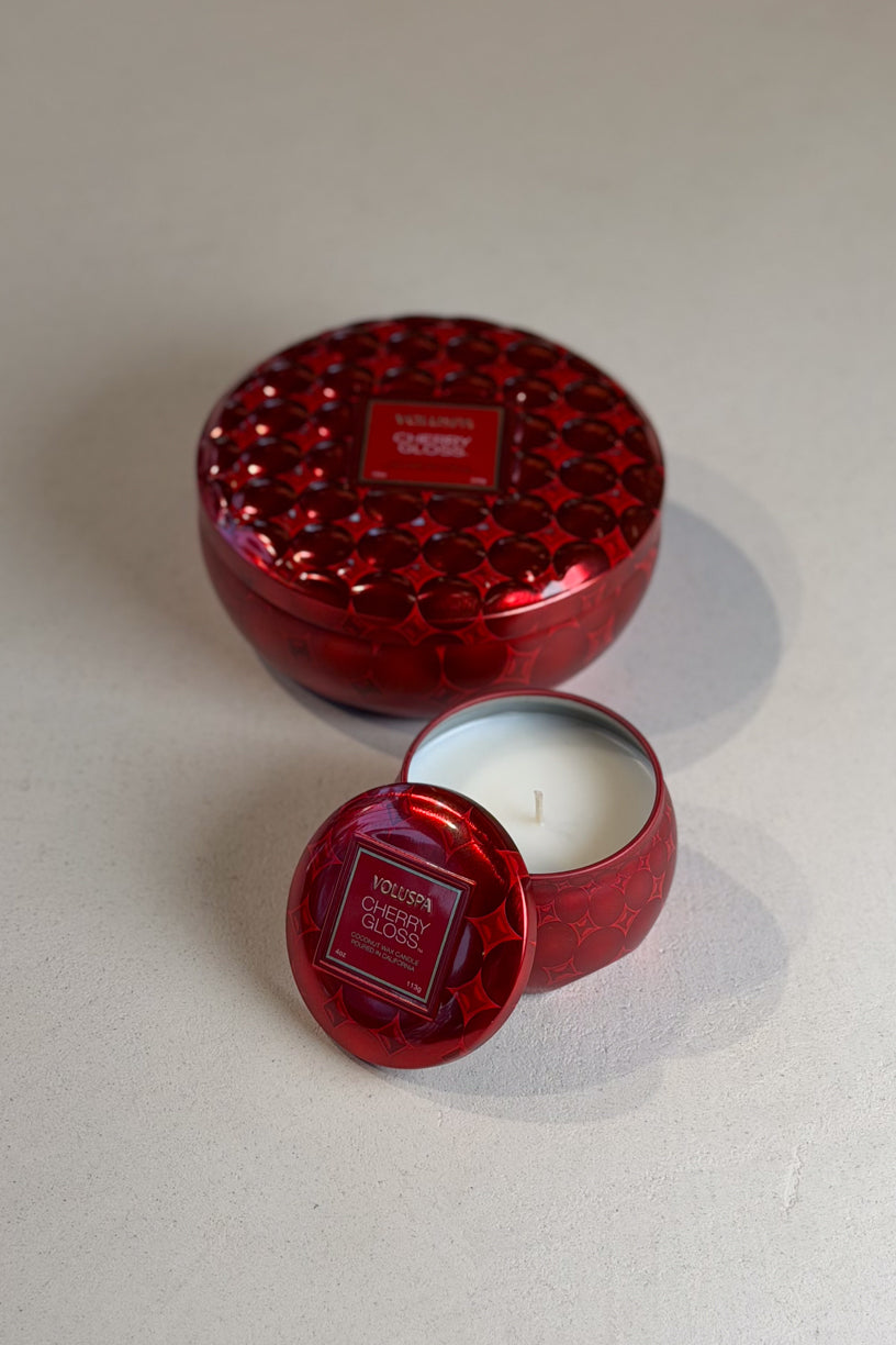 Mini Tin Candle 25tim Cherry Gloss