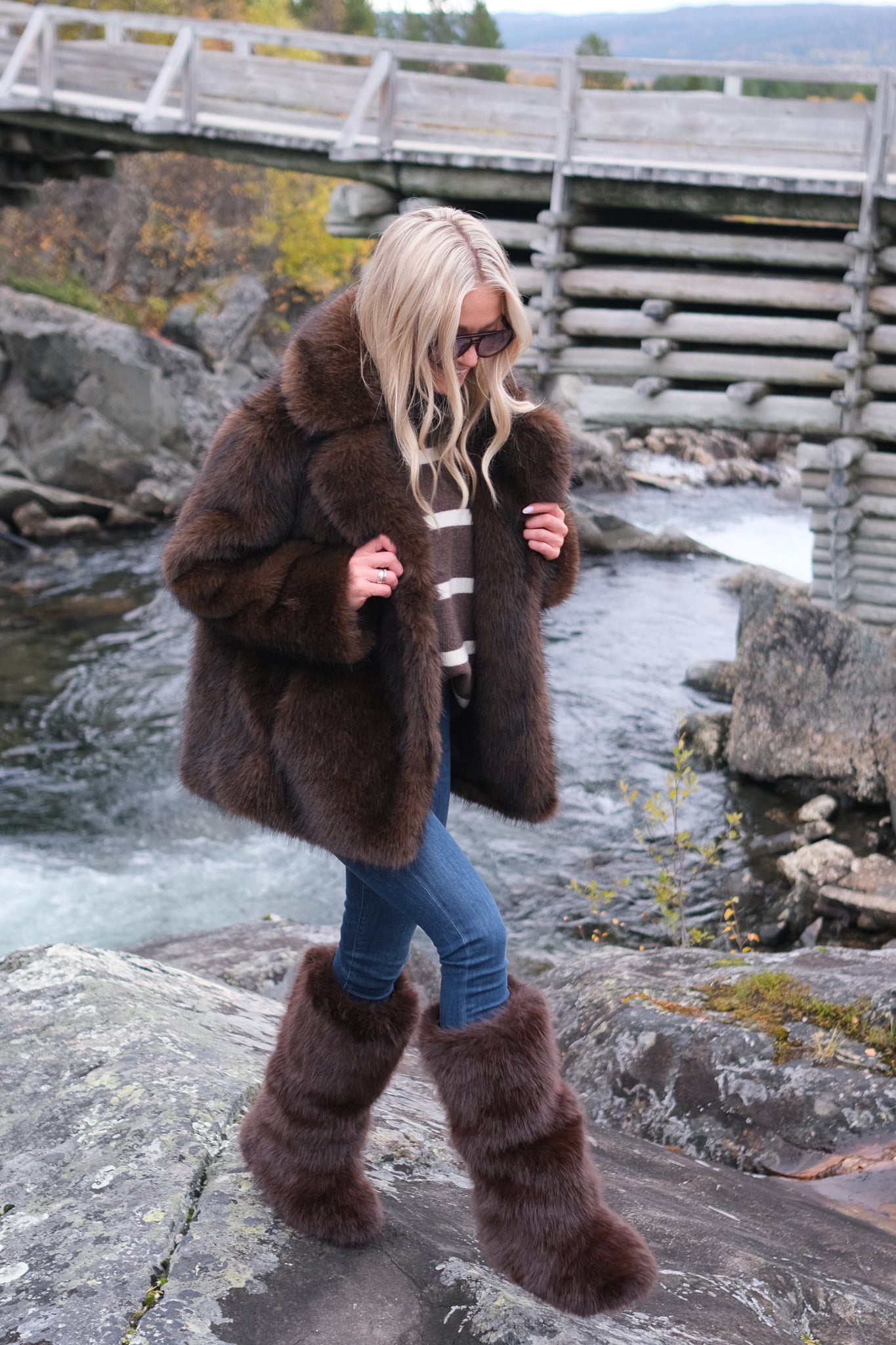 Noma X Samsara Fuskepelsjakke Brun