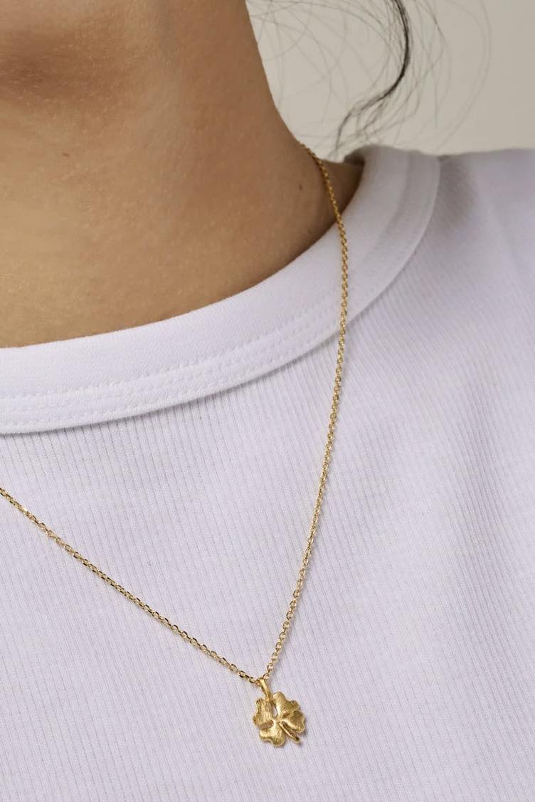 Necklace Organic Clover Stor Gold