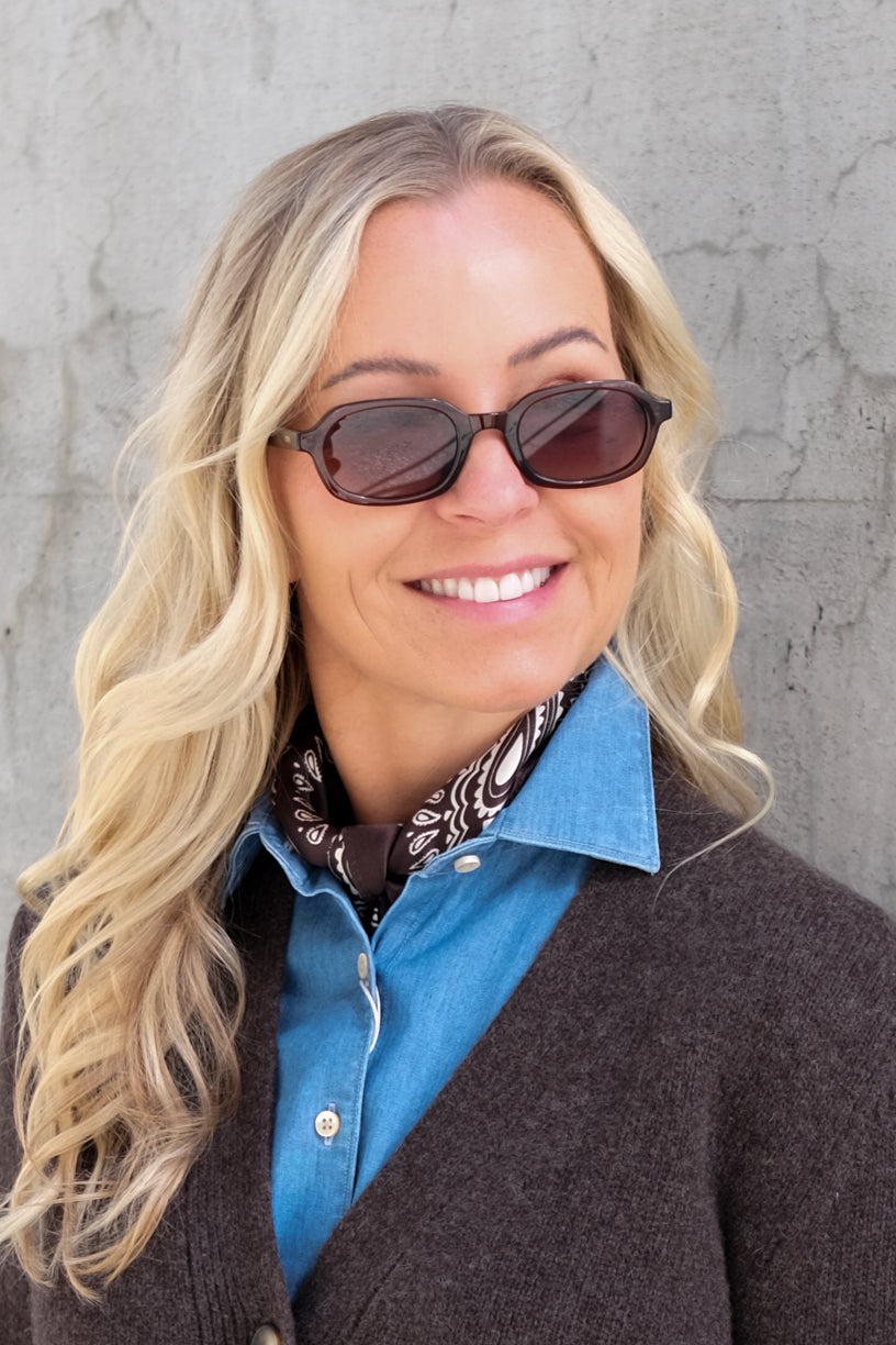 Silke Skjerf Square Brun Paisley