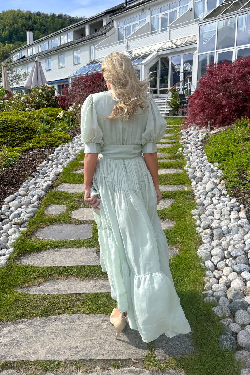 Wow Long Dress Soft Pistachio