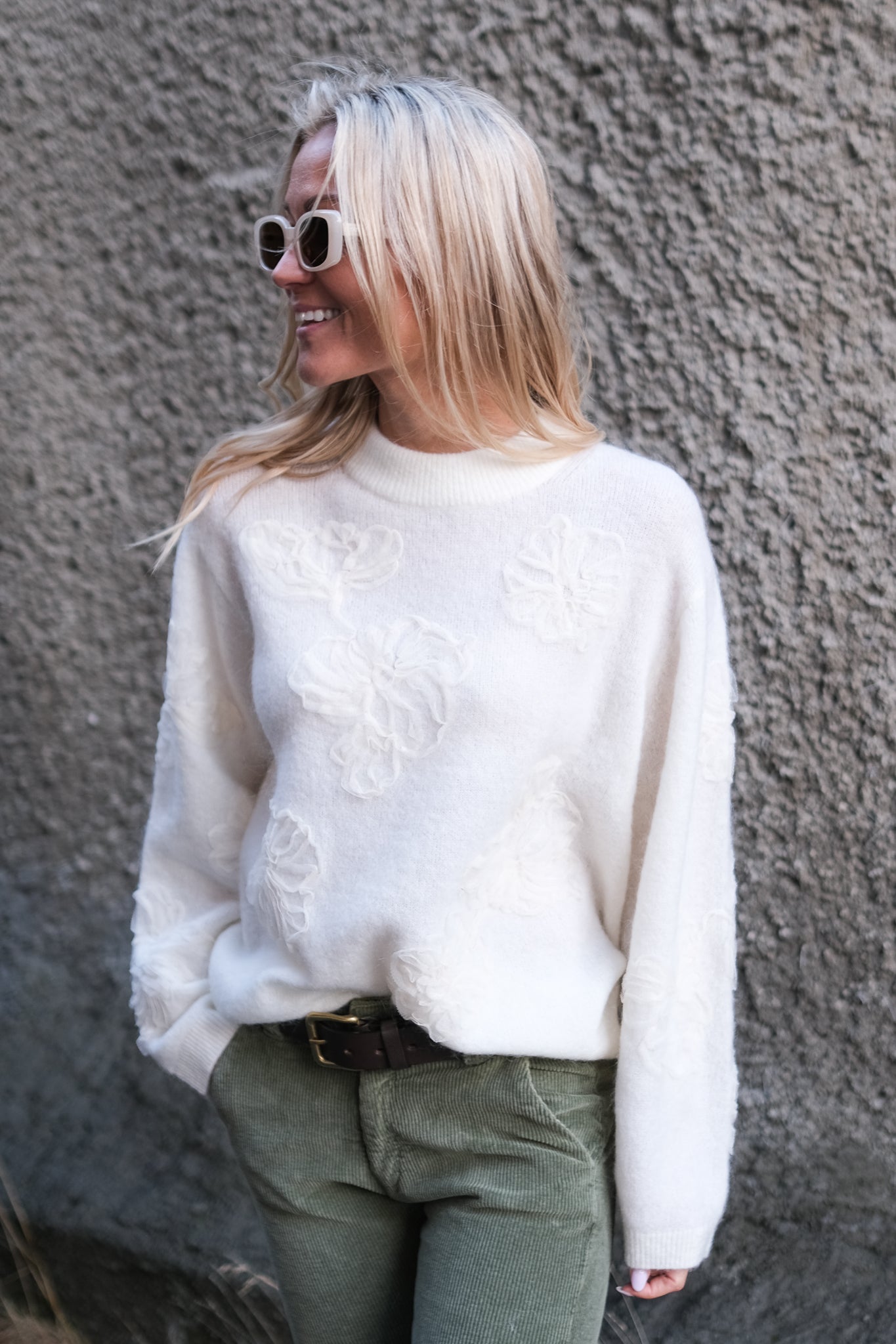 Bellarose Knit O-neck Sweater Tofu