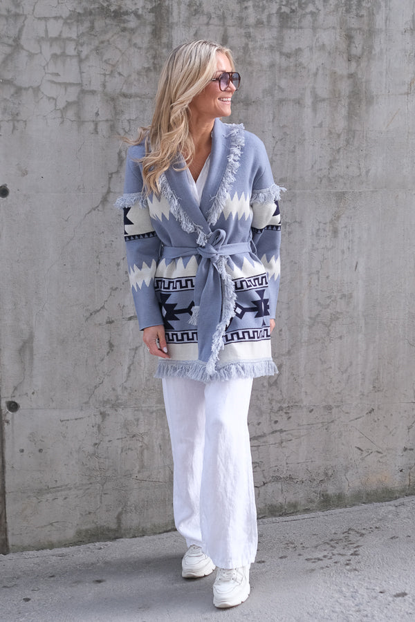 Avy Cardigan Blue Mix