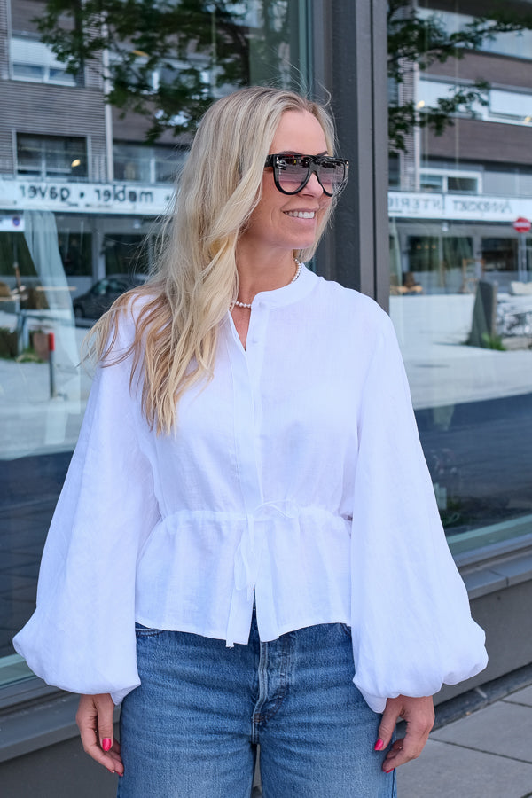 Camille Linen Shirt White