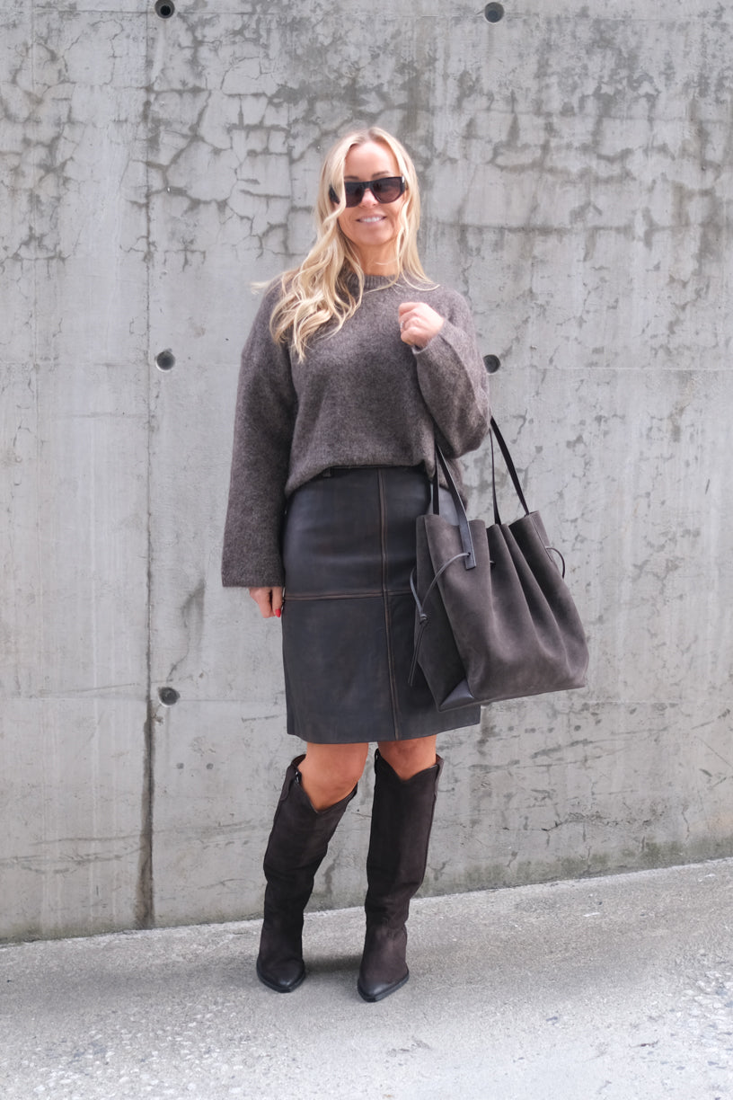 Mireya Knitted Sweater Dark Taupe