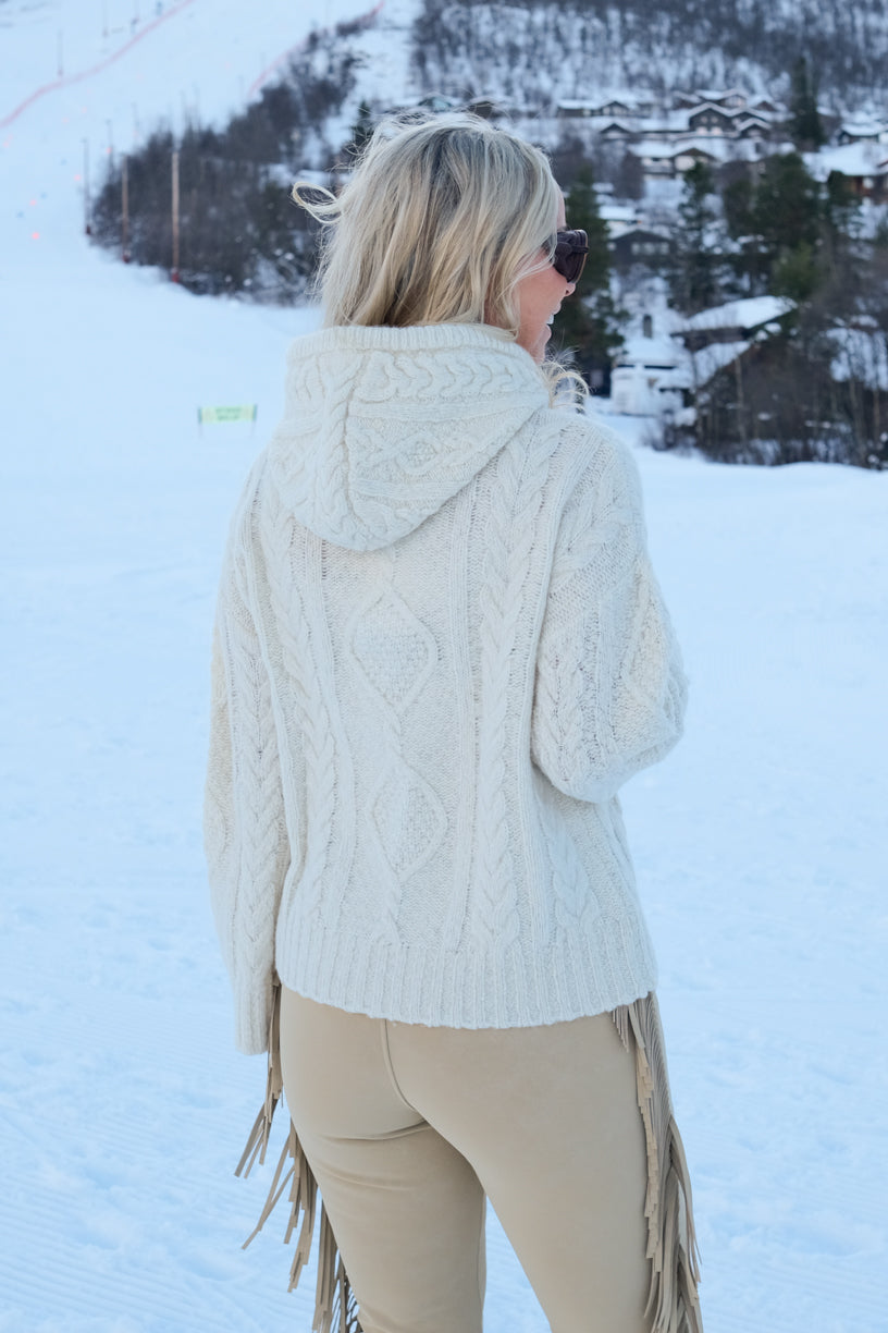 Carole Cable Knit Sweater Off White