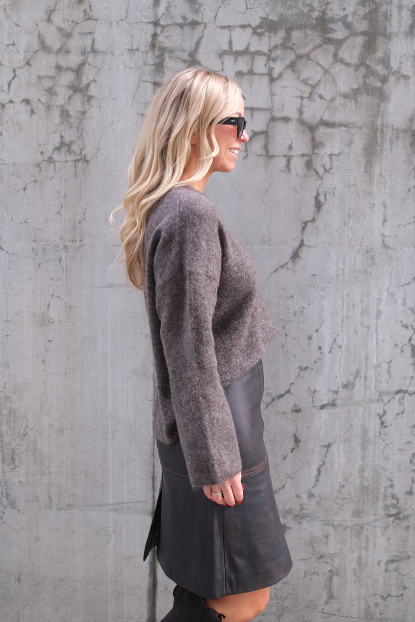 Mireya Knitted Sweater Dark Taupe
