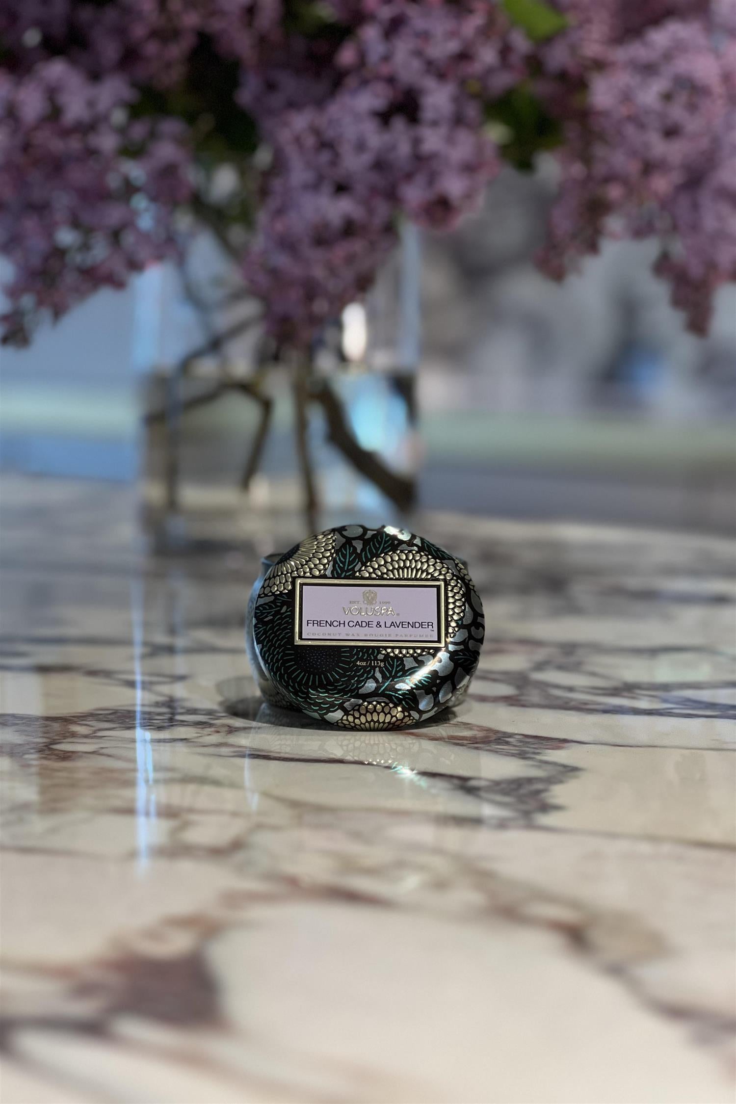 French Cade & Lavender Mini Tin Candle 25tim