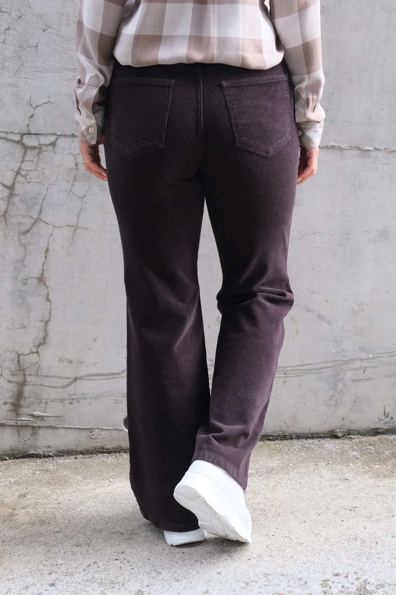 Odette Regular Dark Coffee Corduroy