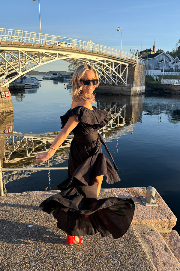 Cotton Senorita Dress Washed Black