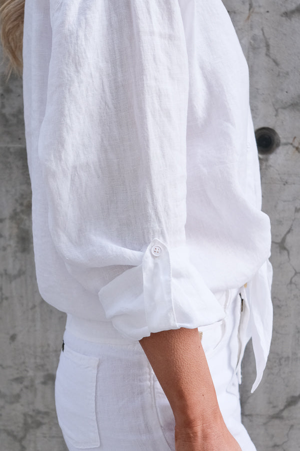 Pia Linen Shirt white