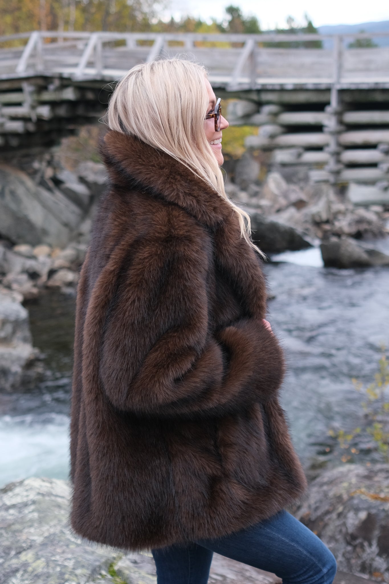 Noma X Samsara Fuskepelsjakke Brun