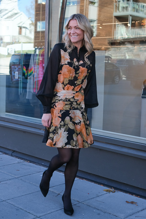 Organza Mini Dress Midnight Field