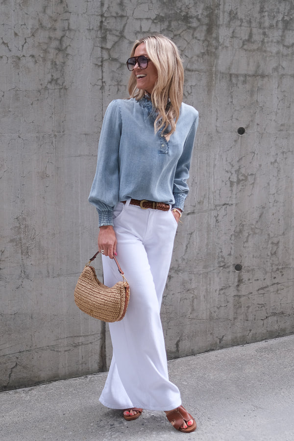 Kimmy Blouse Washed Blue