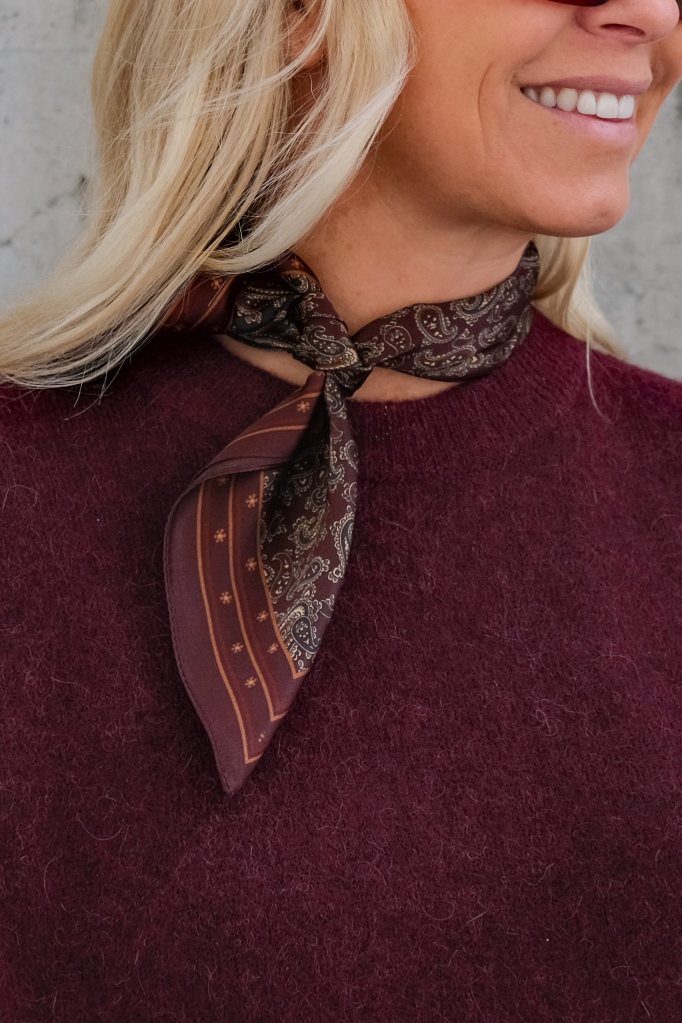 Silke Skjerf Square Burgunder / Sort