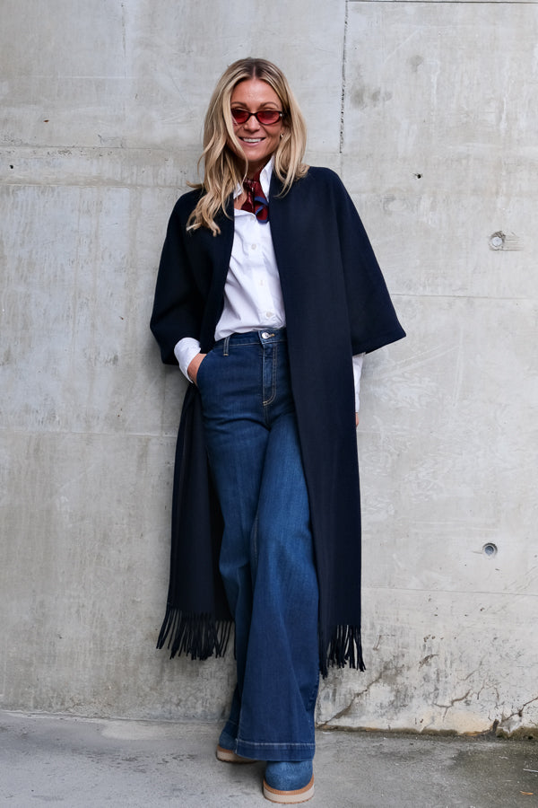 Ruby Lambswool Coat Navy