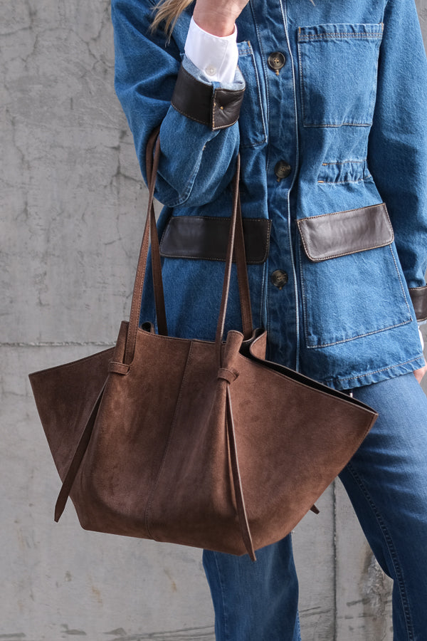 Large Mochi Chocolate Suede
