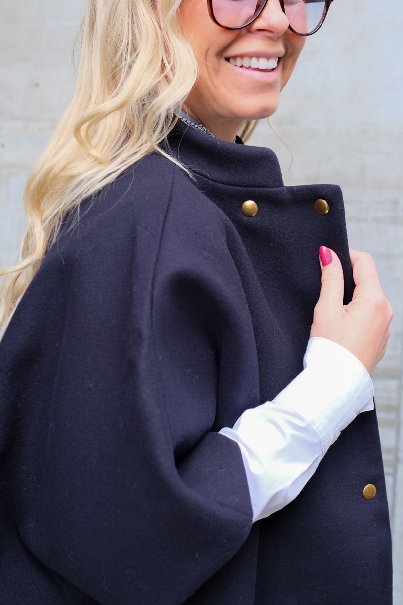 Short Mok Coat Navy