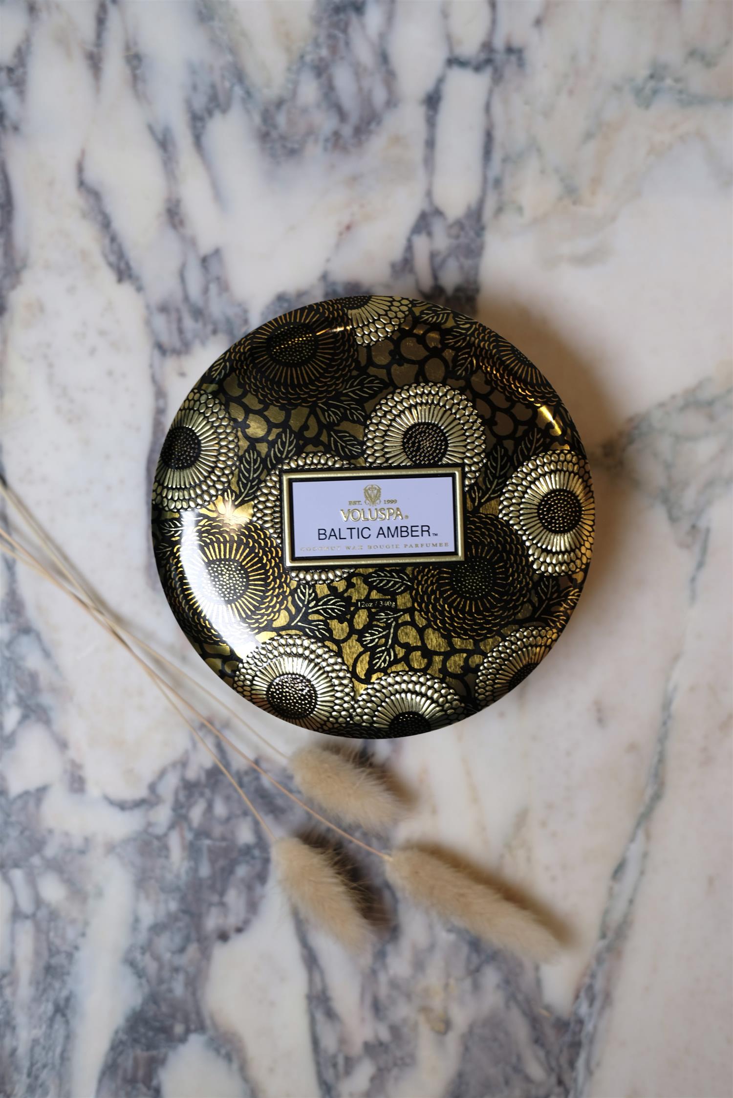 Baltic Amber 3 Wick Tin Candle 40timer