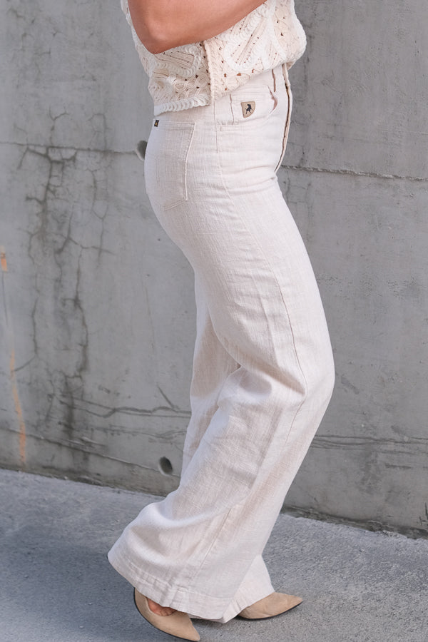 Rosa Linen Pants Natural Rinse