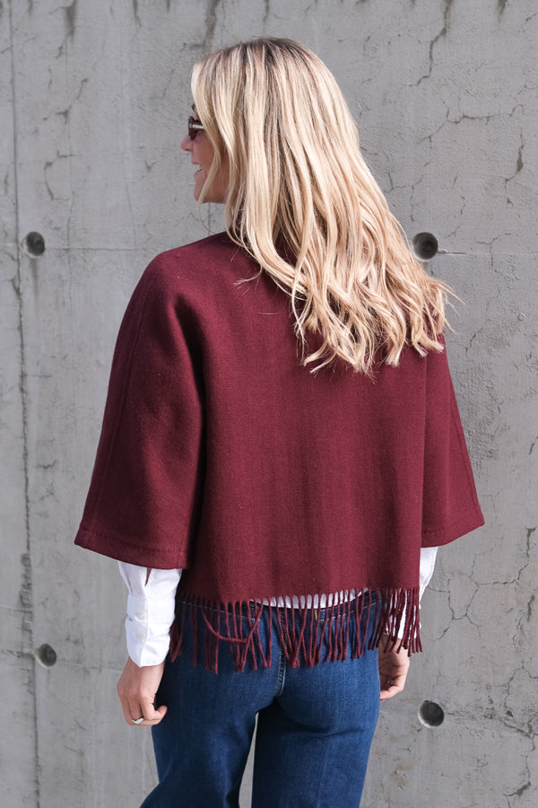 Keyla Lambswool Jacket Burgundy