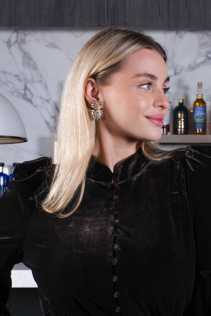 Mini Cina earrings Gols Crystal