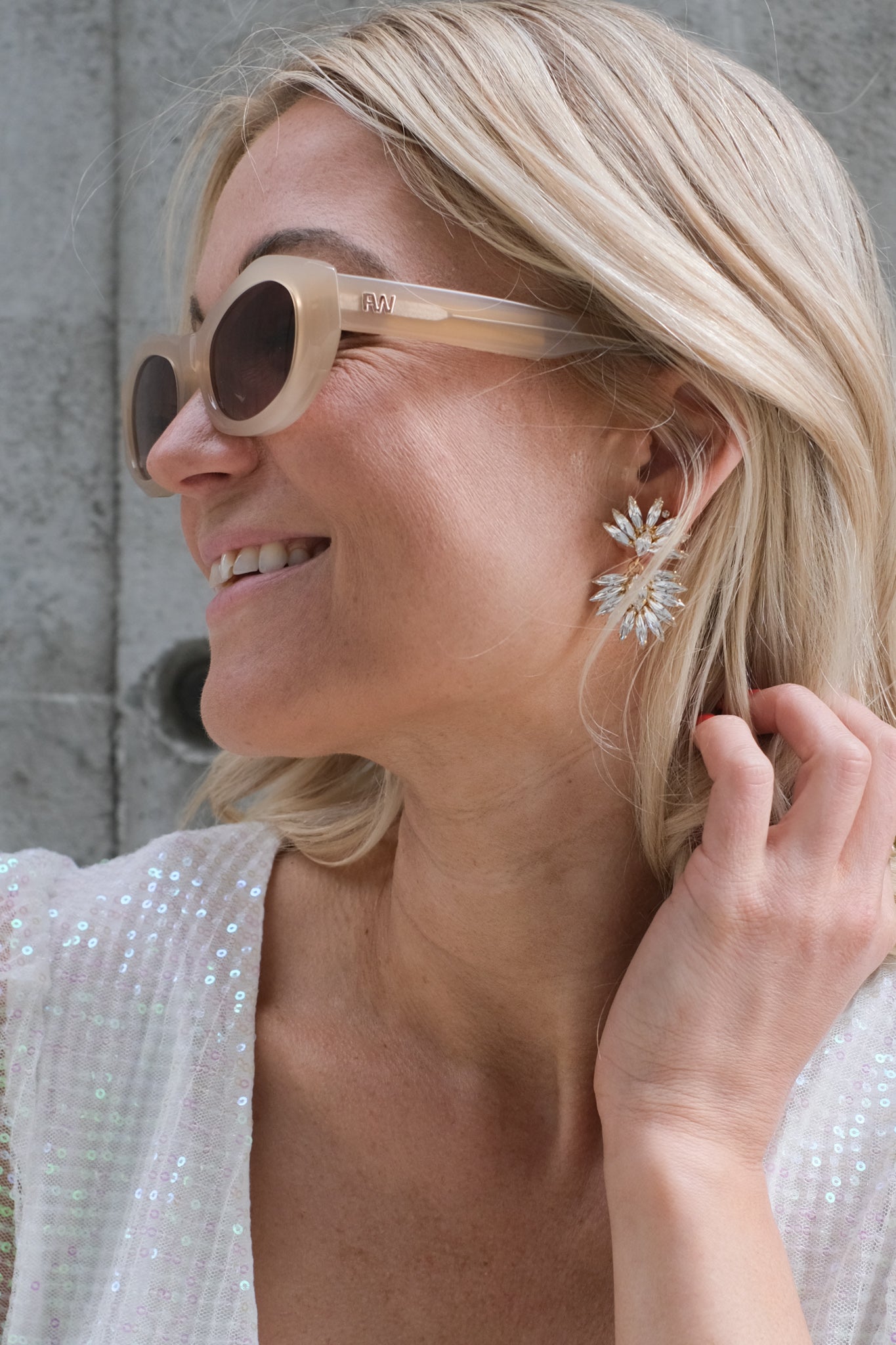 Mini Cina earrings Gols Crystal