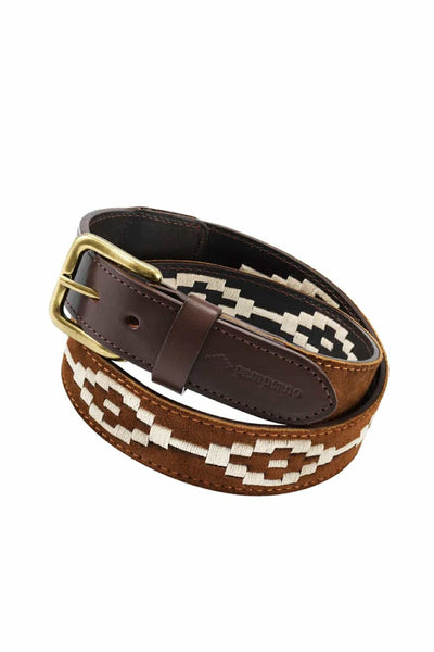 Confianza Belt Tan Suede