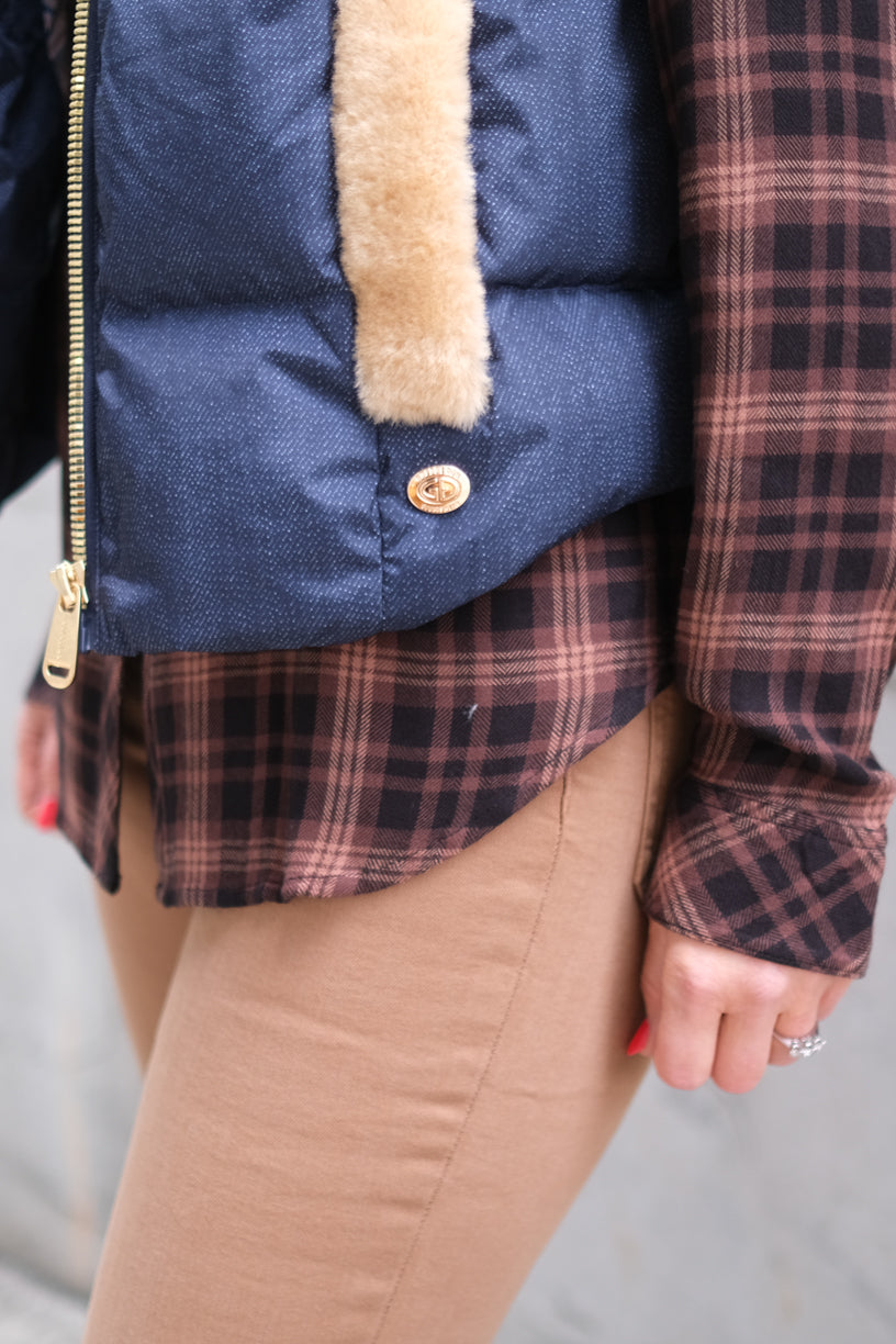 Aya Bodywarmer Raw Denim