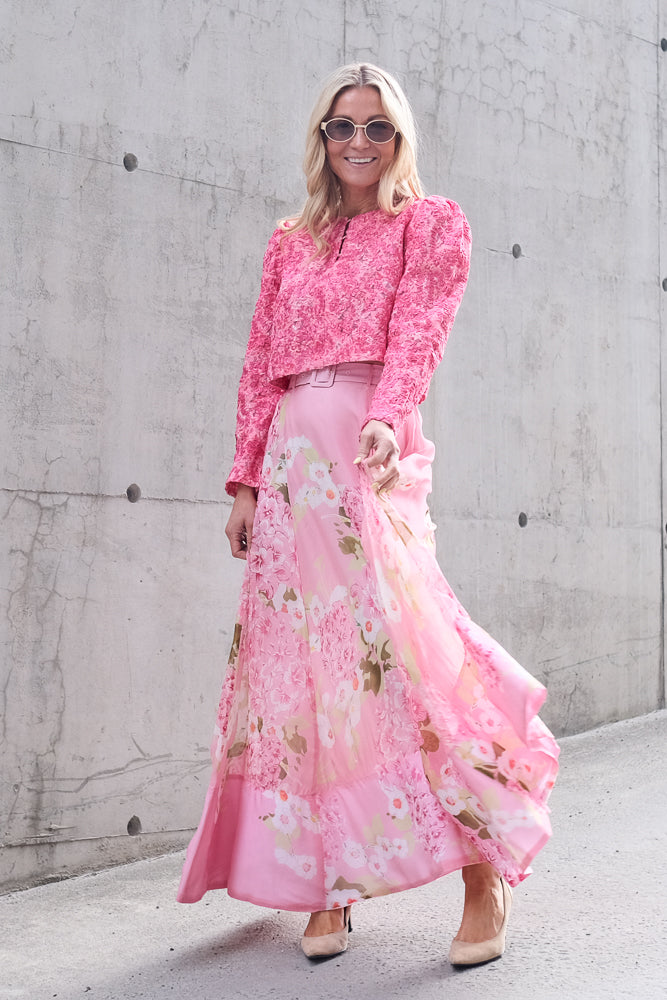 Embroidered Jacket Pink Bloom