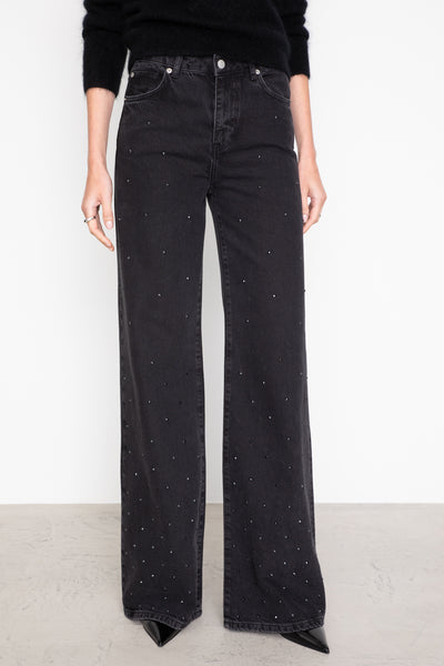 Taylor Embellished Jeans Washed Black