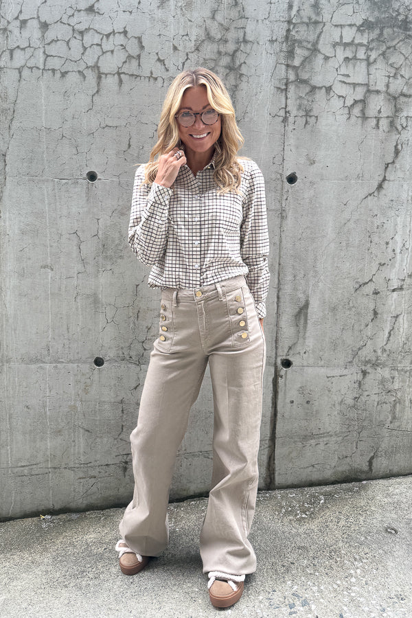 Woodside Check Shirt Birch Tattersall