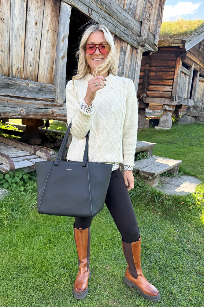 Allround Tote Leather Black