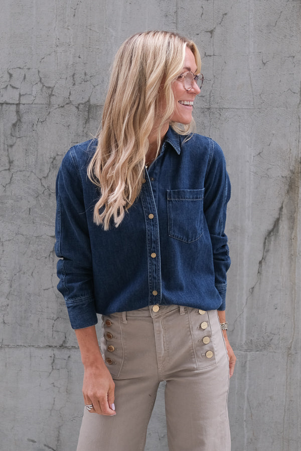 Atticus Shirt Denim Blue Ridge