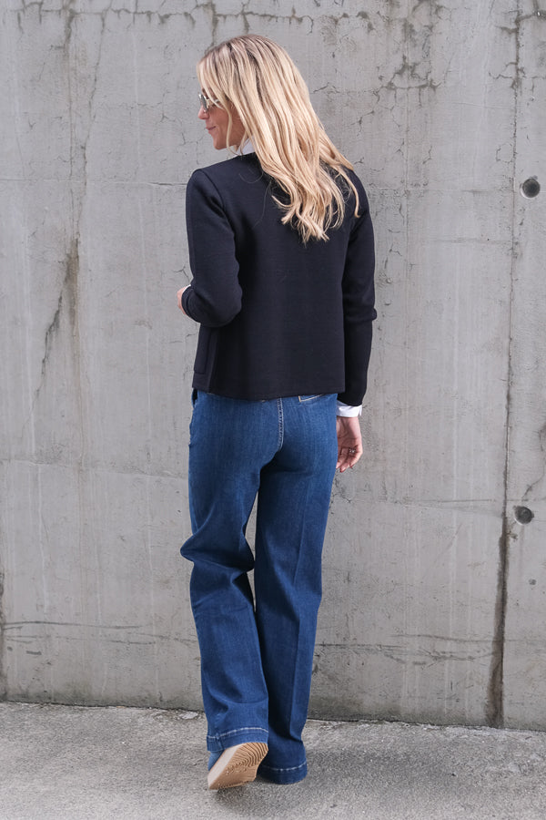 Stina Knitted Cardigan Navy