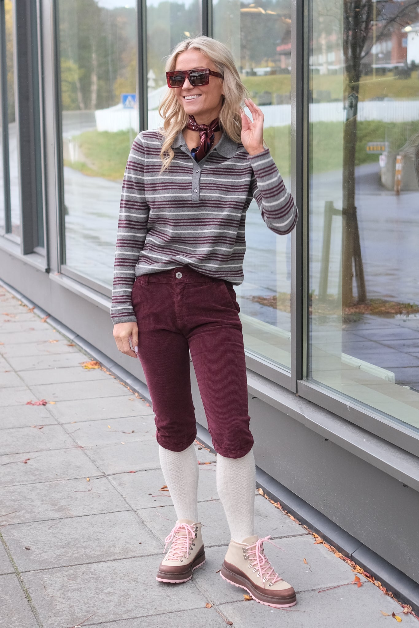 Cassie Stripe Grey Multi