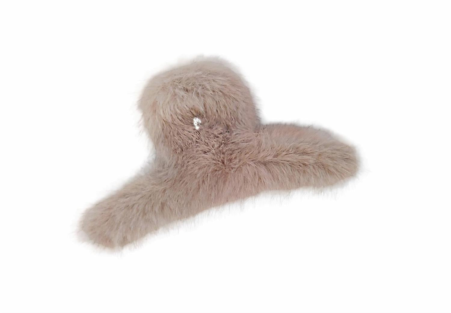 Fuskepels Hårklype Beige